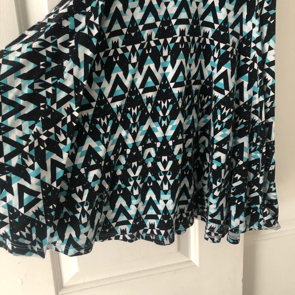 Teal, Aqua, and Black Skater dress - Picture 2 of 3